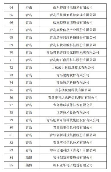 一份公示名单,见证中国软件名城济南发展新高度
